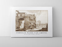 Cornelis ploos van amstel - Poort met reiziger en muildier-1781-1782