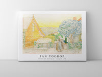 Jan Toorop - Zeeland girl, knitting in a courtyard (190)