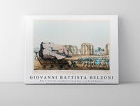 Giovanni Battista Belzoni - Mode in which the young Memnon's head, (now in the British Museum,) was removed illustration from the kings tombs in Thebes 1778-1823