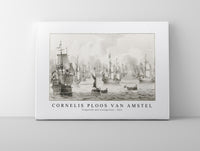 Cornelis ploos van amstel - Zeegezicht met oorlogsvloot-1821