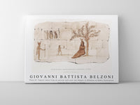 Giovanni Battista Belzoni - Plate 29  Figures taken from an ancient wall near the Temple at Offedina in Nubia illustration from the kings tombs in Thebes 1778-1823