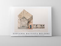 Giovanni Battista Belzoni - Plate 12  Great Chamber in the interior of the Pyramid illustration from the kings tombs in Thebes 1778-1823