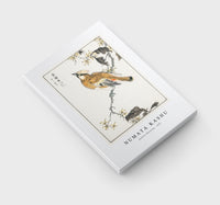 Numata Kashu - Eastern Waxwing illustration from Pictorial Monograph of Birds (1885)