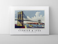 Currier & Ives - The great east river suspension bridge