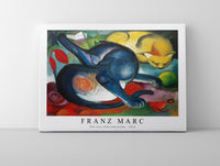 Franz Marc - Two cats, blue and yellow 1912