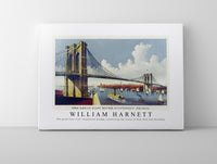 William Harnett - The great east river suspension bridge, connecting the cities of New York and Brooklyn