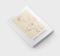 Egon Schiele - Naked lady. Seated Woman in Corset and Boots 1918