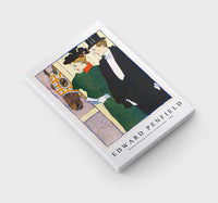 Edward Penfield - Woman holding a horse racing ticket 1895