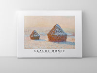 Claude Monet - Wheatstacks, Snow Effect, Morning 1891