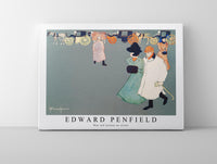 Edward Penfield - Man and woman on street