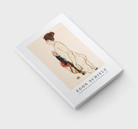 Egon Schiele - Standing Nude woman with a Patterned Robe 1917