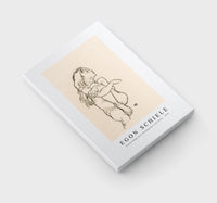 Egon Schiele - Seated Nude Girl Clasping Her Left Knee 1918