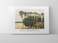 Piet Mondrian - Farmstead along the water screened by nine tall trees 1905