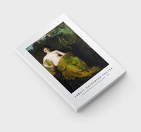 abbott handerson thayer - Seated Nude Woman. Half Draped Figure-1885