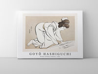 Goyo Hashiguchi - Woman Folding a Kimono 1953