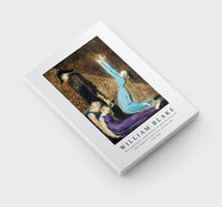 William Blake - Man supporting a supine woman, an aged man with bell, and a woman in a blue dress raising arms 1752-1827