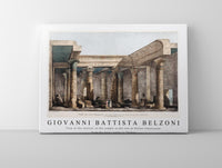 Giovanni Battista Belzoni - View of the interior of the temple in the Isle of Philoe illustration from the kings tombs in Thebes 1778-1823