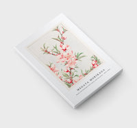Megata Morikaga - Peach tree branches with leaves and blossoms during 1870–1880