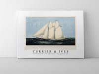 Currier & Ives - Chromolithograph of the yacht Sappho of New York published