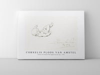 Cornelis ploos van amstel - Studie van naakt kind liggend op de rug-1764