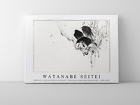 Watanabe Seitei - Japanese crows perched on a branch. Illustration from Seitei Kacho Gafu 1890-1891