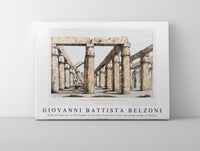 Giovanni Battista Belzoni - Plate 31 Interior of the Temple in Carnak illustration from the kings tombs in Thebes 1778-1823