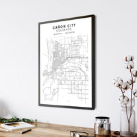 
              Cañon City, Colorado Scandinavian Map Print 
            