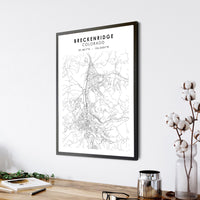Breckenridge, Colorado Scandinavian Map Print 