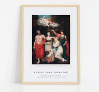 Robert John Thornton - Flora, Aesculapius, Ceres, with Cupid, Honoring the Bust of Linnaeus from The Temple of Flora (1807)