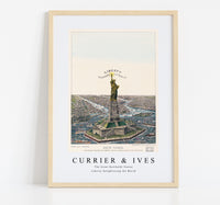 Currier & Ives - The Great Bartholdi Statue, Liberty Enlightening the World
