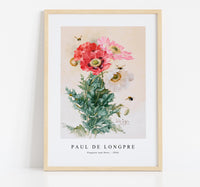 Paul de Longpre - Poppies and Bees (1906)