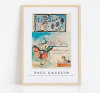 Paul Gauguin - Caricatures of Gauguin and Governor Gallet, with headpiece  1900