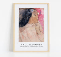 Paul Gauguin - A Tahitian Woman with a Flower in Her Hair 1891-1892