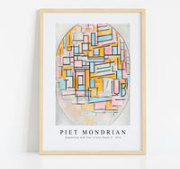 Piet Mondrian - Composition with Oval in Color Planes II 1914