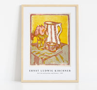 Ernst Ludwig Kirchner - Still life with pitcher and flowers 1907