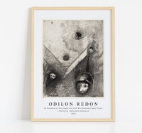 Odilon Redon - On Backdrop of Our Nights God with His Knowing Finger Traces a Multiform Implacable Nightmare 1890