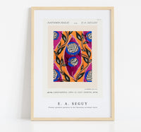 E.A.Seguy - Flower pochoir pattern in Art Nouveau oriental style