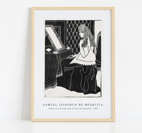 Samuel Jessurun De Mesquita - Woman at dressing table (Vrouw aan kaptafel) (c.1899)