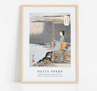 Ogata Gekko - Woman Watching Fireworks Pictures of Women’s Manners and Customs (1897)