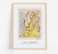 Jan Toorop - Charley Toorop with a headscarf in an armchair (1898)