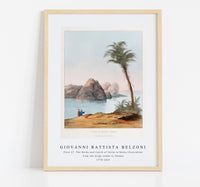 Giovanni Battista Belzoni - Plate 27  The Rocks and Castle of Ibrim in Nubia illustration from the kings tombs in Thebes 1778-1823