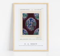 E.A.Seguy - Fruit tree pattern Art Nouveau pochoir print in oriental style