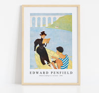 Edward Penfield - Woman reading in a row boat 1894