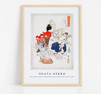 Ogata Gekko - The Sculptor Hidari Jingorō Watching his Work Come to Life (ca. 1887)