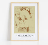 Paul gauguin - Sad Woman is Sitting with a Man 1889
