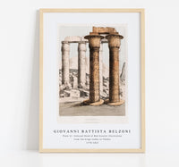 Giovanni Battista Belzoni - Plate 41  Colossal Head of Red Granite illustration from the kings tombs in Thebes 1778-1823