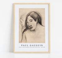 Paul Gauguin - Heads of Tahitian Women, Frontal and Profile Views 1891-1893
