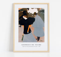 Georges De Feure - Dame op straat gevolgd door een heer (ca. 1897)