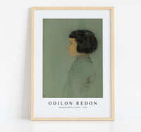Odilon Redon - Young Woman in Profile 1910