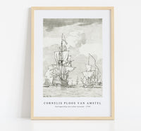 Cornelis ploos van amstel - Oorlogsschip een schot lossend-1759